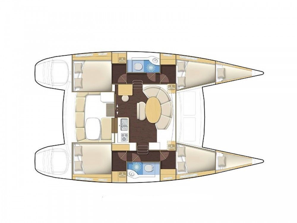 Lagoon 380 6 kabin